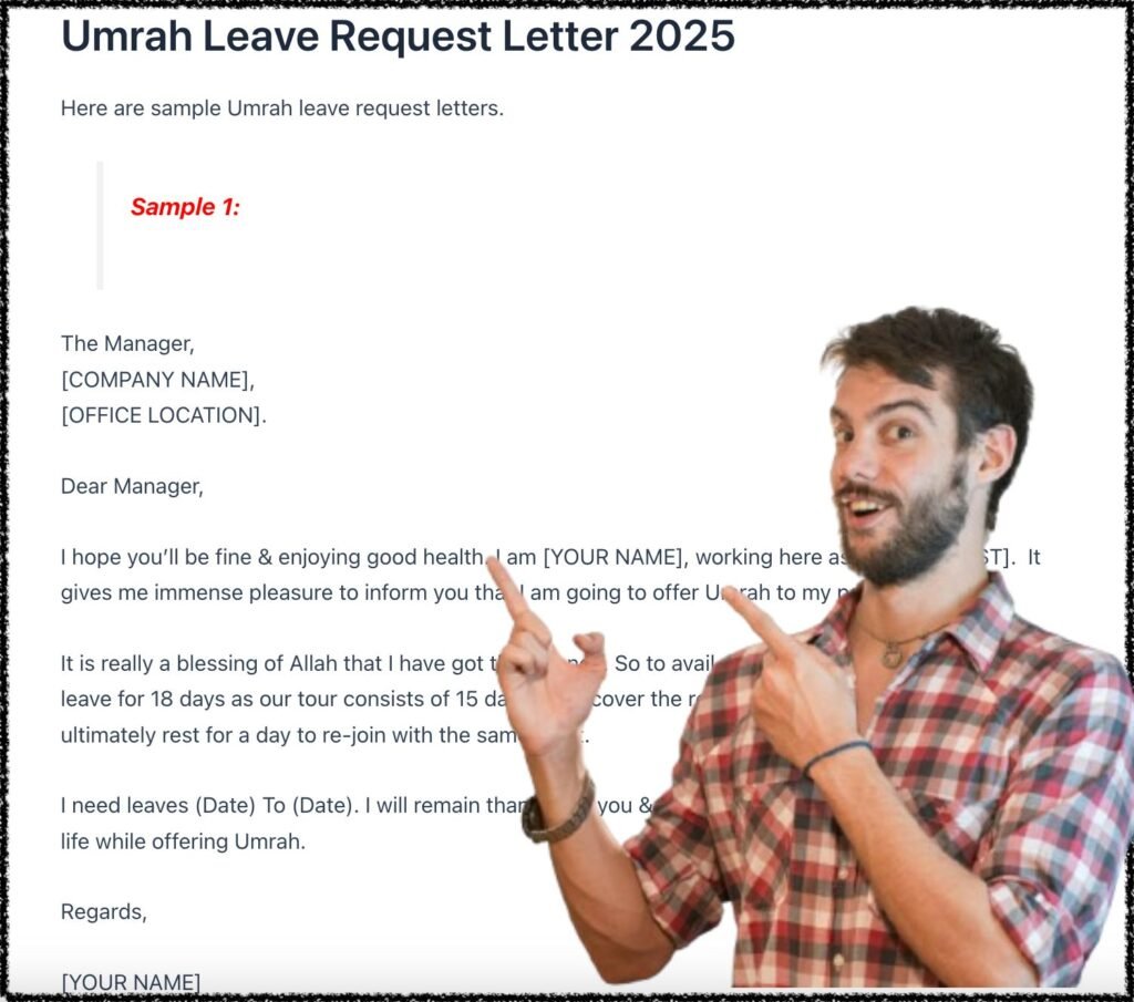 Umrah Leave Request Letter 2025: How to Write a Polite and Professional Request